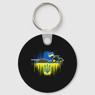 Ukrainian Farmer Steals Tank Ukraine Flag Tryzub F Key Ring