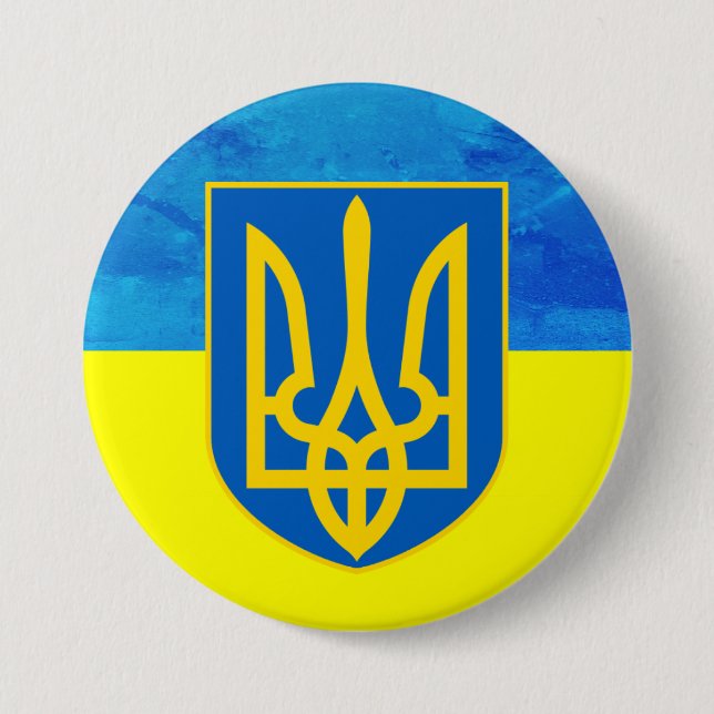 Ukrainian Flag 7.5 Cm Round Badge (Front)