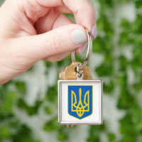 Ukrainian flag and coat of arms. Ukraine