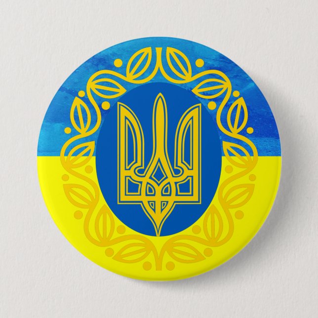 Ukrainian Flag Button (Front)