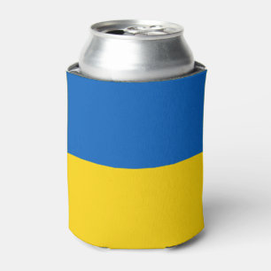 Ukrainian flag can cooler