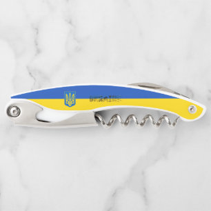 Ukrainian flag-coat of arms corkscrew