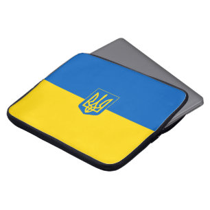 Ukrainian flag-Coat of arms Laptop Sleeve