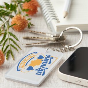 Ukrainian Flag Colors Key Ring