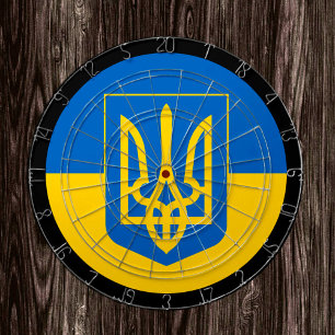 Ukrainian Flag Dartboard & Ukraine / game board