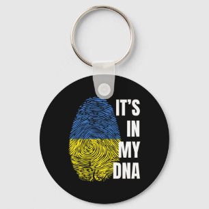 Ukrainian Flag Dna Fingerprint Ukraine Key Ring
