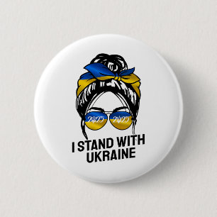 Ukrainian Flag I Stand With Ukraine 2025 Shirts Fr 6 Cm Round Badge