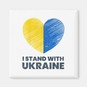 Ukrainian Flag - I Stand With Ukraine Flag 1 Magnet