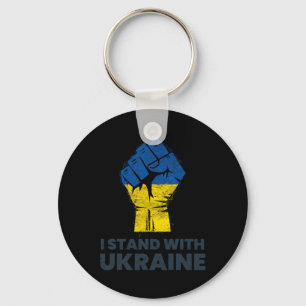 Ukrainian Flag - I Stand With Ukraine Flag 3 Key Ring