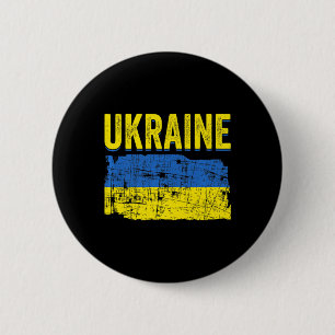 Ukrainian Flag Map Love Support Ukrainians Ukraine 6 Cm Round Badge