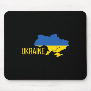 Ukrainian Flag Map Love Support Ukrainians Ukraine Mouse Pad