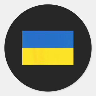Ukrainian Flag Of Ukraine Classic Round Sticker