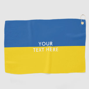 Ukrainian flag personalized Golf Towel