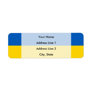 Ukrainian flag return address label