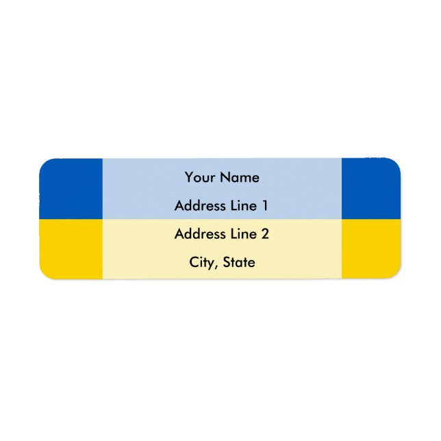 Ukrainian flag return address label (Front)