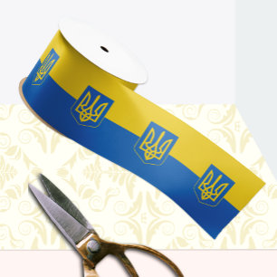 Ukrainian Flag Ribbon, travel / sports, Ukraine Grosgrain Ribbon