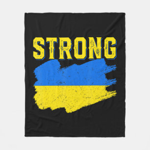Ukrainian Flag Stand With Ukraine Women Men Retro  Fleece Blanket