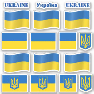 Ukrainian Flag Stickers & Ukraine / Україна
