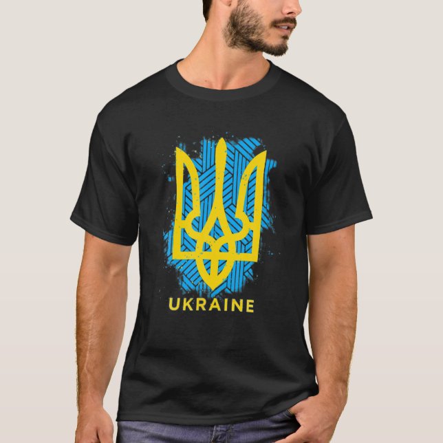 Ukrainian Flag Support I Stand With Ukraine Coat O T-Shirt (Front)