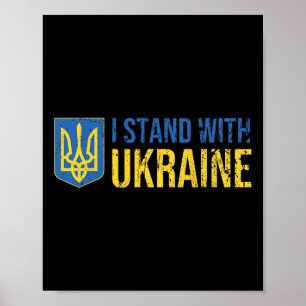 Ukrainian Flag Supporting Ukraine I Stand With Ukr Poster