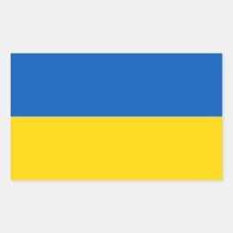 Ukrainian flag. Supporting Ukraine Rectangular Sticker