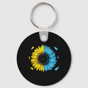 Ukrainian Flag Symbol Tryzub Love Support Ukraine Key Ring