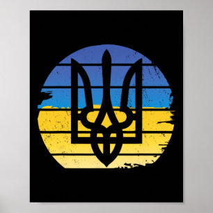 Ukrainian Flag Trident Shirt Pro Ukraine Military Poster