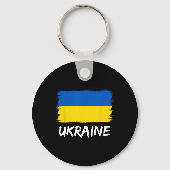 Ukrainian Flag Ukraine 3  Key Ring (Front)