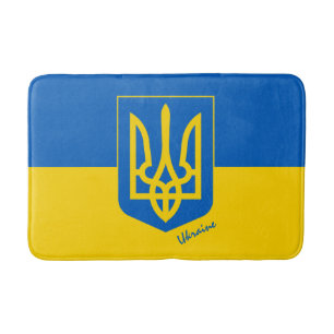 Ukrainian flag & Ukraine Bathroom / Bath Mat