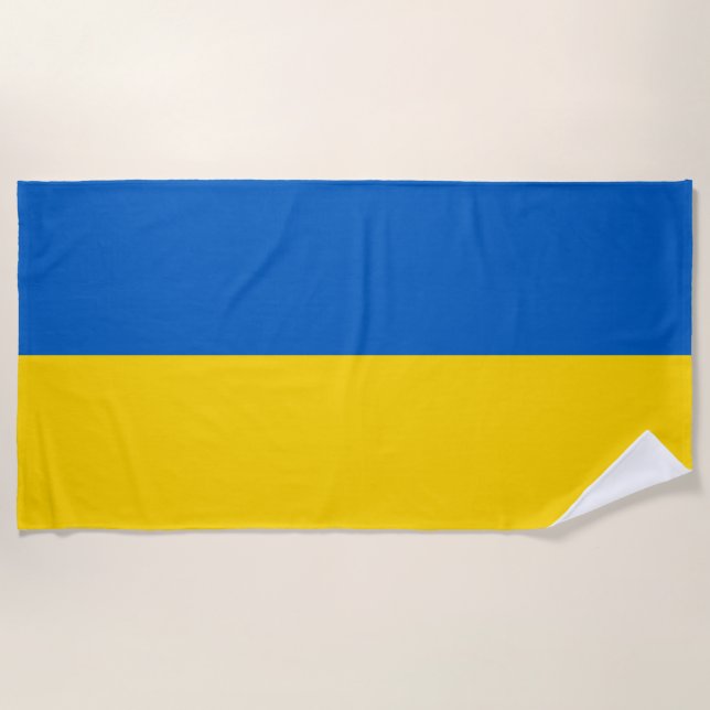 Ukrainian Flag (Ukraine) Beach Towel (Front)