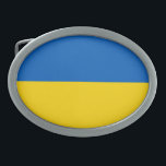 Ukrainian Flag (Ukraine) Belt Buckle<br><div class="desc">This design features the national flag of Ukraine, which is a country in Eastern Europe. Ukraine borders Russia to the east and north-east; Belarus to the north; Poland, Slovakia and Hungary to the west; and Romania, Moldova and the Black Sea to the south. Ukraine is the second largest country in...</div>