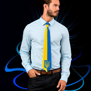 Ukrainian Flag & Ukraine business, patriot /tryzub Tie