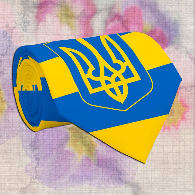 Ukrainian Flag & Ukraine business, travel /sports  Tie (Creator Uploaded)