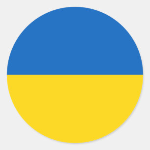 Ukrainian Flag (Ukraine) Classic Round Sticker