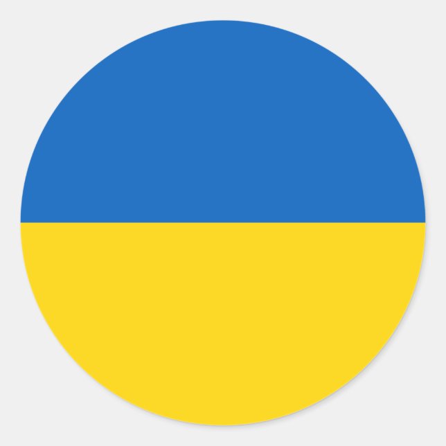 Ukrainian Flag (Ukraine) Classic Round Sticker (Front)