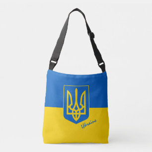 Ukrainian flag & Ukraine fashion, shopping /sports Crossbody Bag