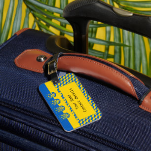 Ukrainian flag & Ukraine Flag travel /sports Luggage Tag