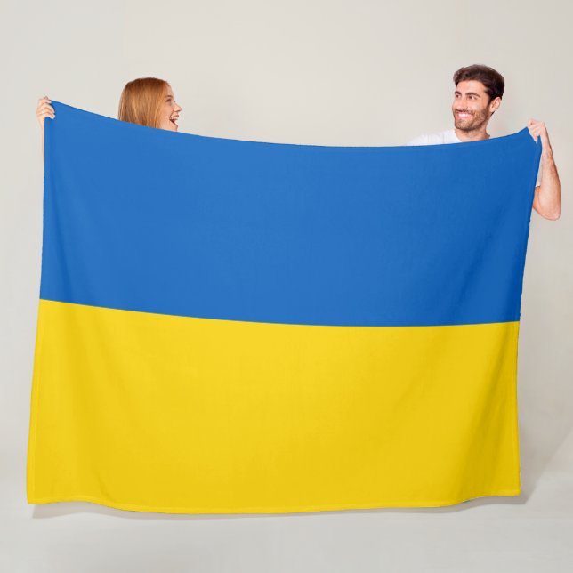 Ukrainian Flag (Ukraine) Fleece Blanket (In Situ)