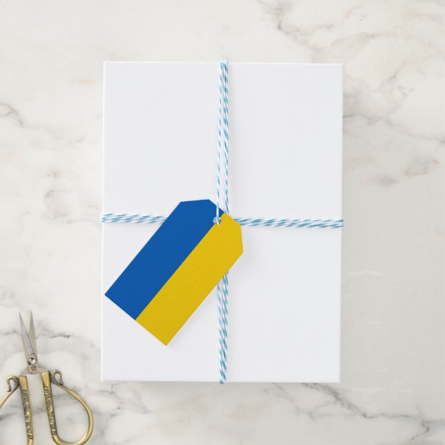 Ukrainian Flag (Ukraine) Gift Tags (With Twine)