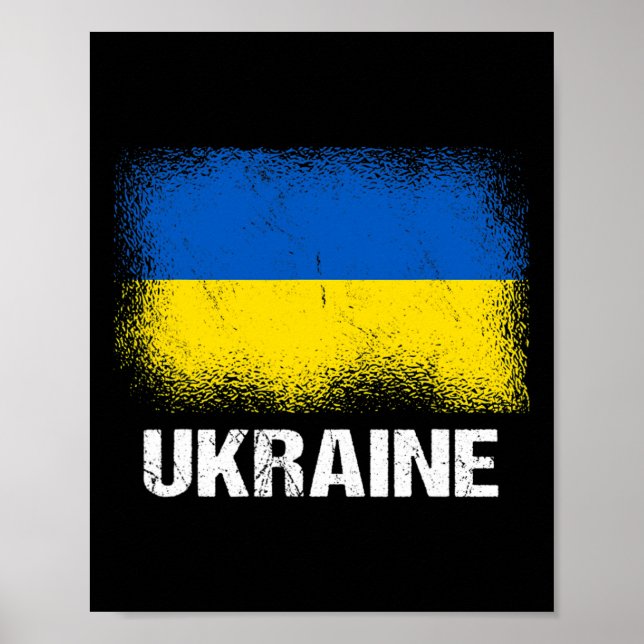 Ukrainian Flag Ukraine  Poster (Front)