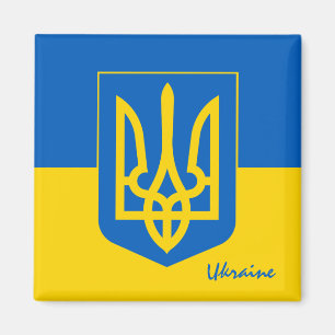 Ukrainian flag & Ukraine travel, holiday /sports Magnet