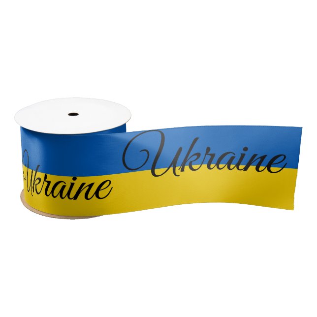 Ukrainian Flag & Ukraine travel, weddings / sports Satin Ribbon (Spool)