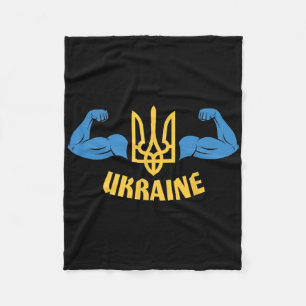 Ukrainian Flag Ukrainian Men Ukrainian Quote Fleece Blanket
