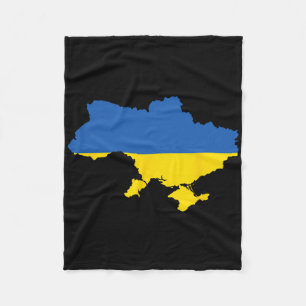 Ukrainian Flag Vintage Heritage 3 Fleece Blanket