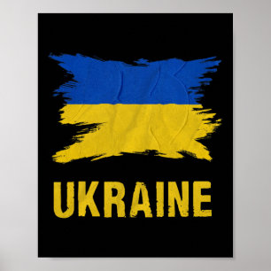 Ukrainian Flag Vintage Ukraine Flag 3  Poster