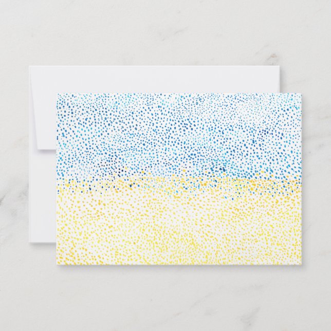 Ukrainian Flag Watercolor Thank You Card (Front)