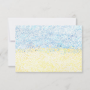 Ukrainian Flag Watercolor Thank You Card