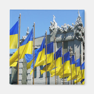 Ukrainian Flags Magnet