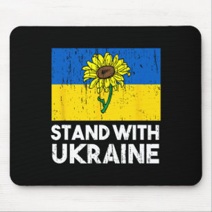 Ukrainian Flower Sunflower Stand With Ukraine Mouse Pad