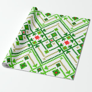 Ukrainian Folk Art Inspired Wrapping Paper